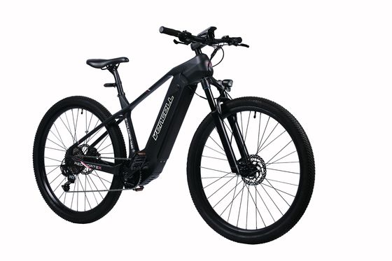 Black Carbon Frame E-Powered Mountain Cycle Với Hiệu suất phanh đĩa thủy lực Và Capacity pin 36V 15.6Ah